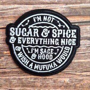 Im Not Nice Im Sage Hood Wish You Would Witch Goth Iron On Patch